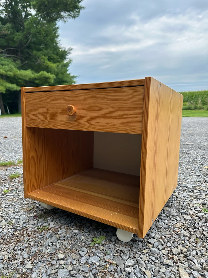 Vintage IKEA Pine Nightstand / Side Table (CAN DELIVER) - photo 5