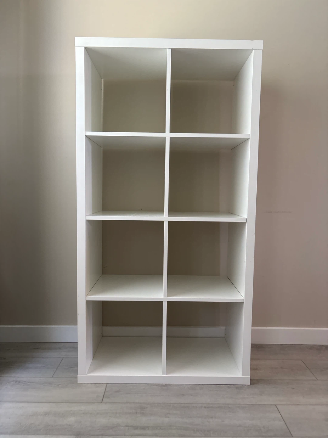 White 8-Cube Storage Shelf from IKEA