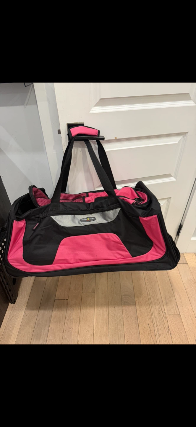 Pink roller bag