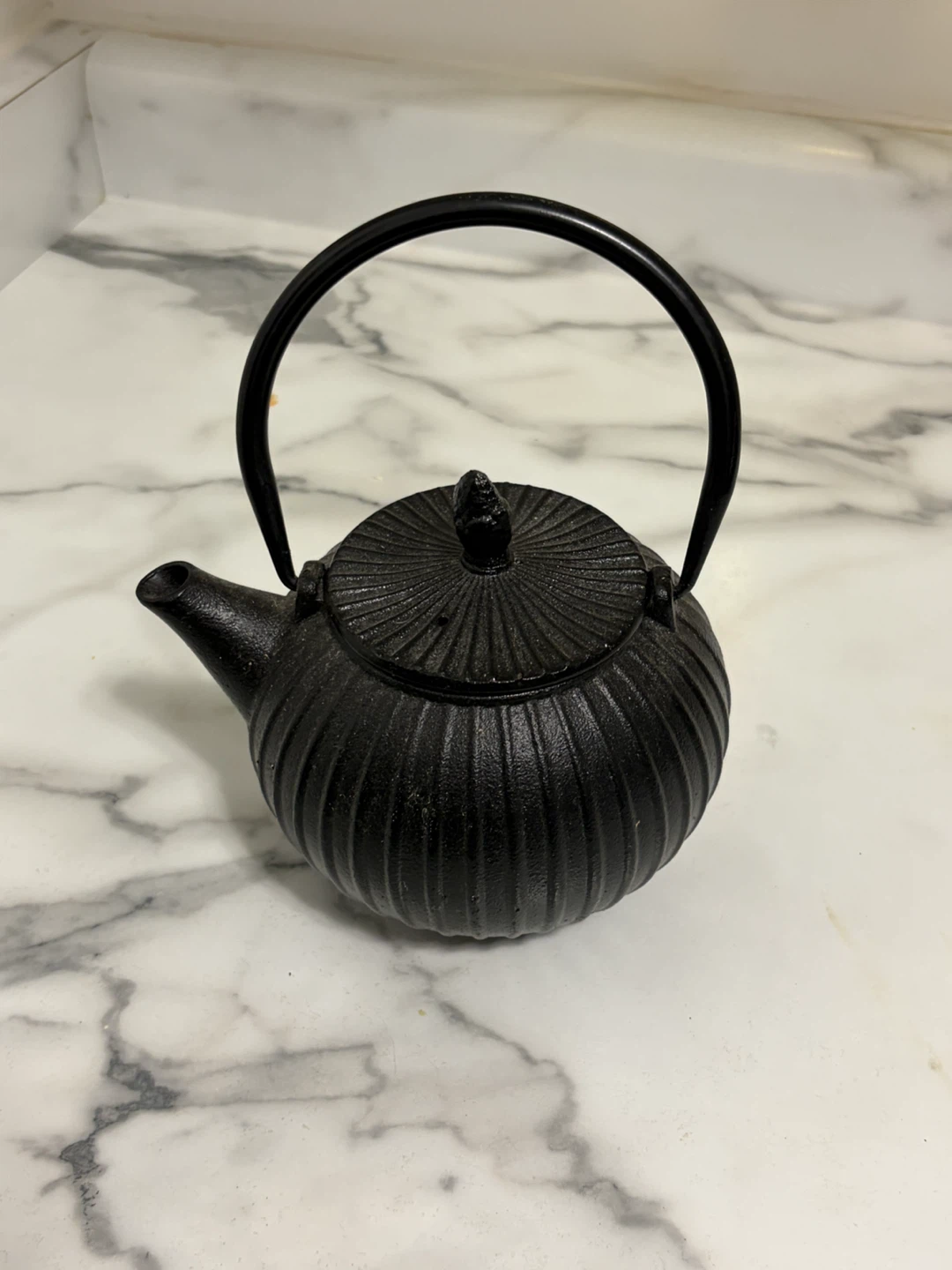 Black Cast Iron Teapot with Infuser