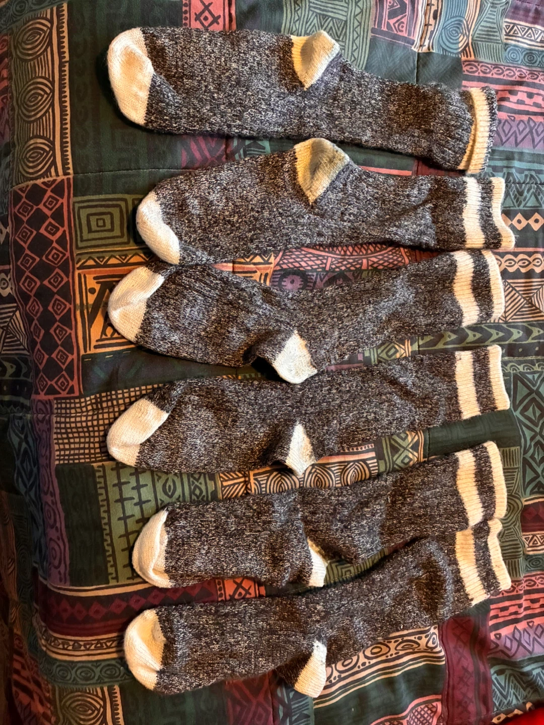 Dark Grey & White Crew Socks - 3 Pairs - photo 3