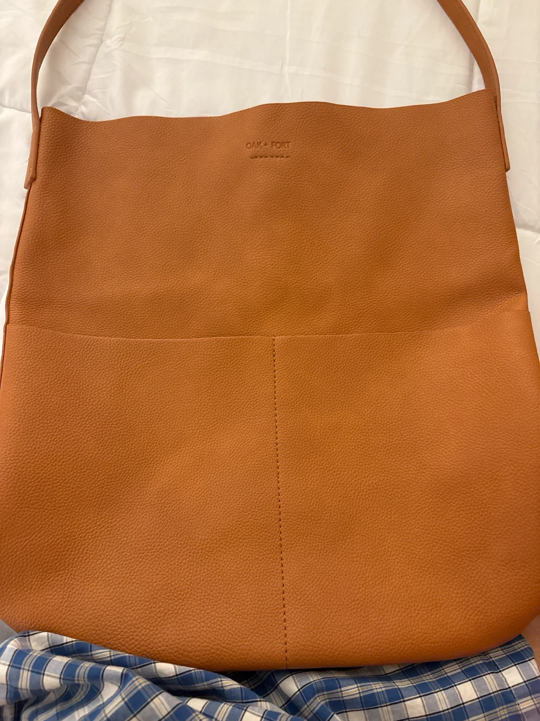 OAK + FORT Brown vegan Leather Tote Bag