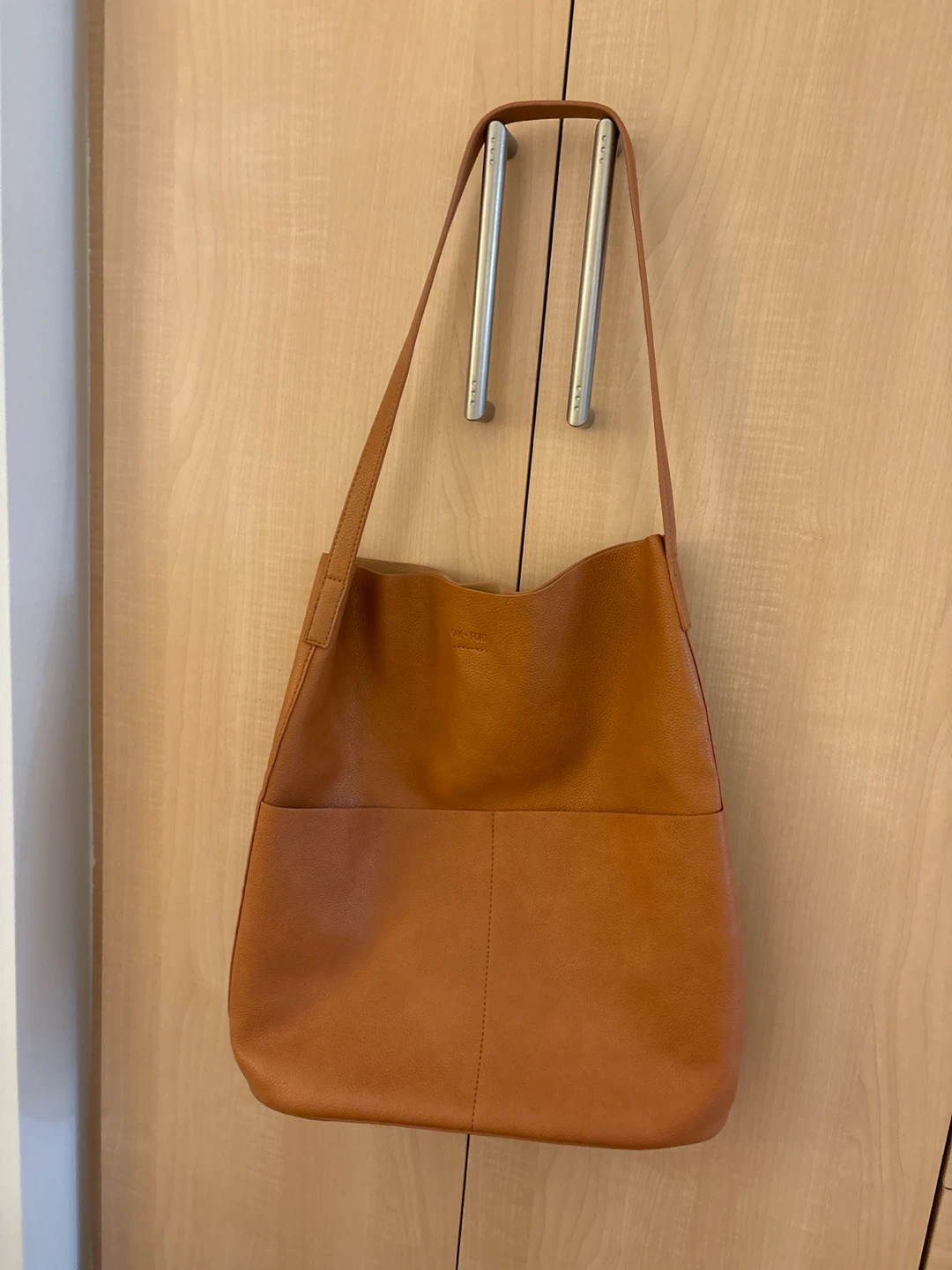 OAK + FORT Brown vegan Leather Tote Bag - photo 3