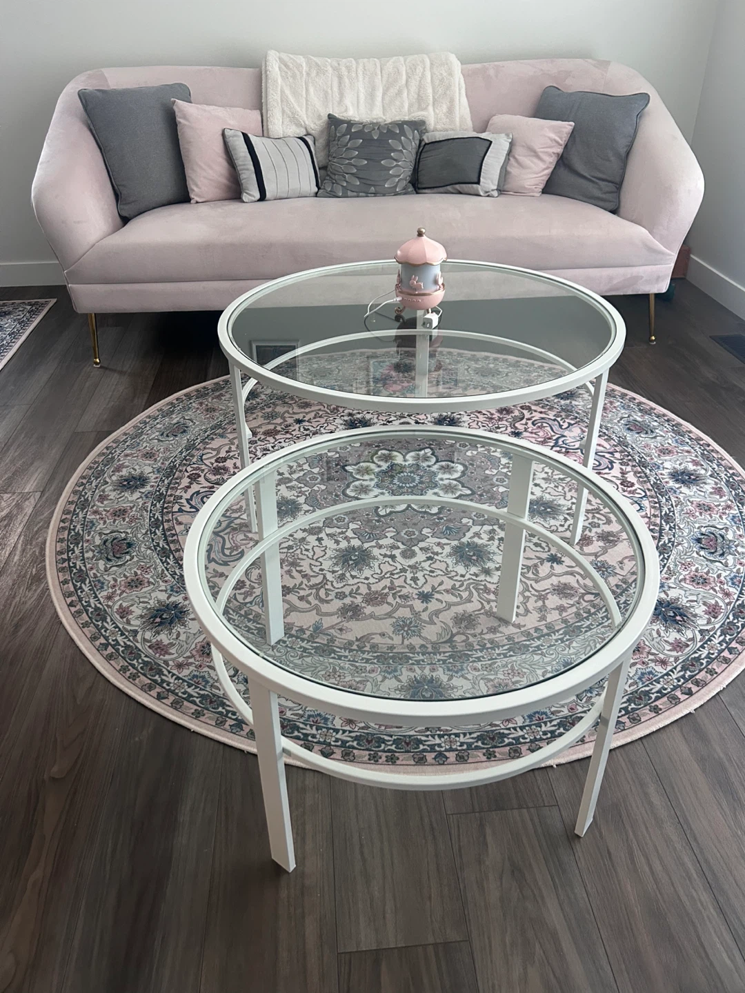 Glass and Metal Nesting Coffee Tables - photo 2