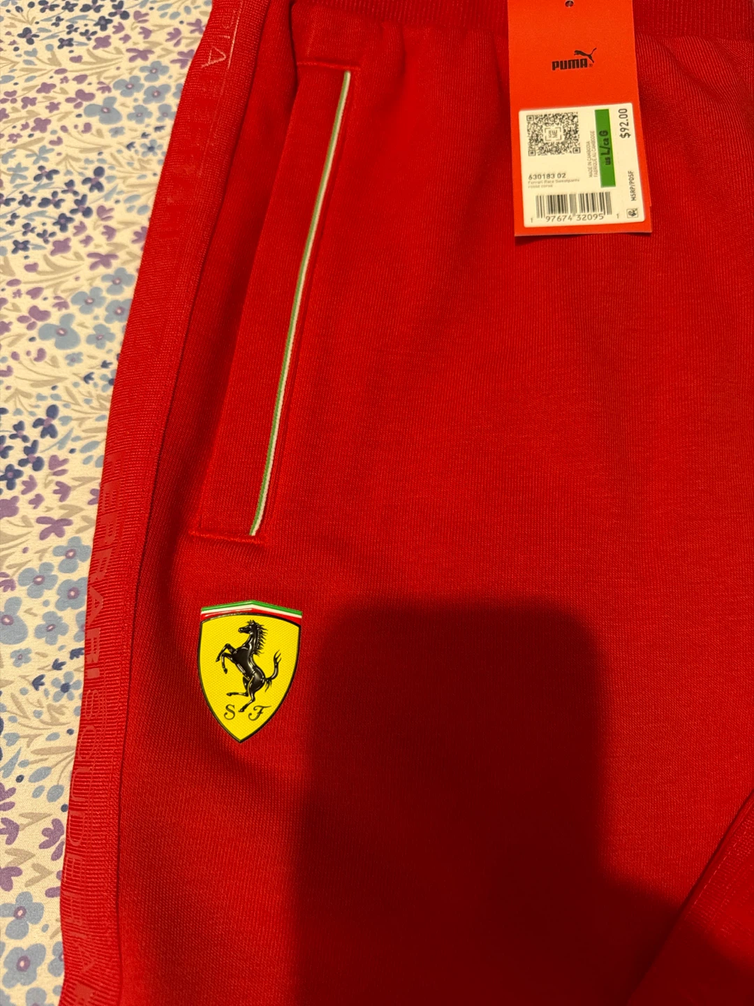 Puma Ferrari Red Men's Sweatpants Size L - photo 3