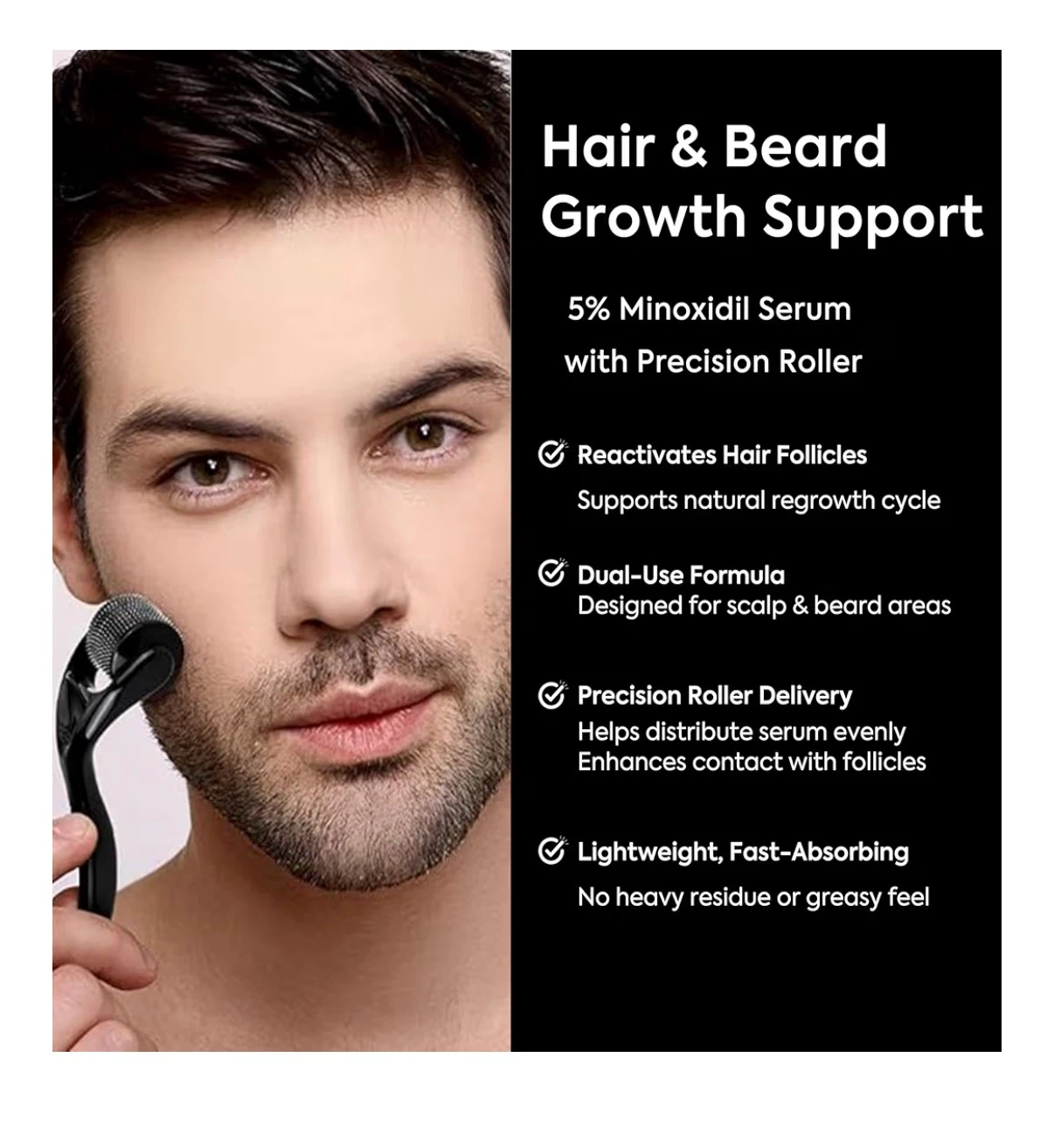 Brand New 5% Minoxidil Beard Growth Kit for Men - photo 4