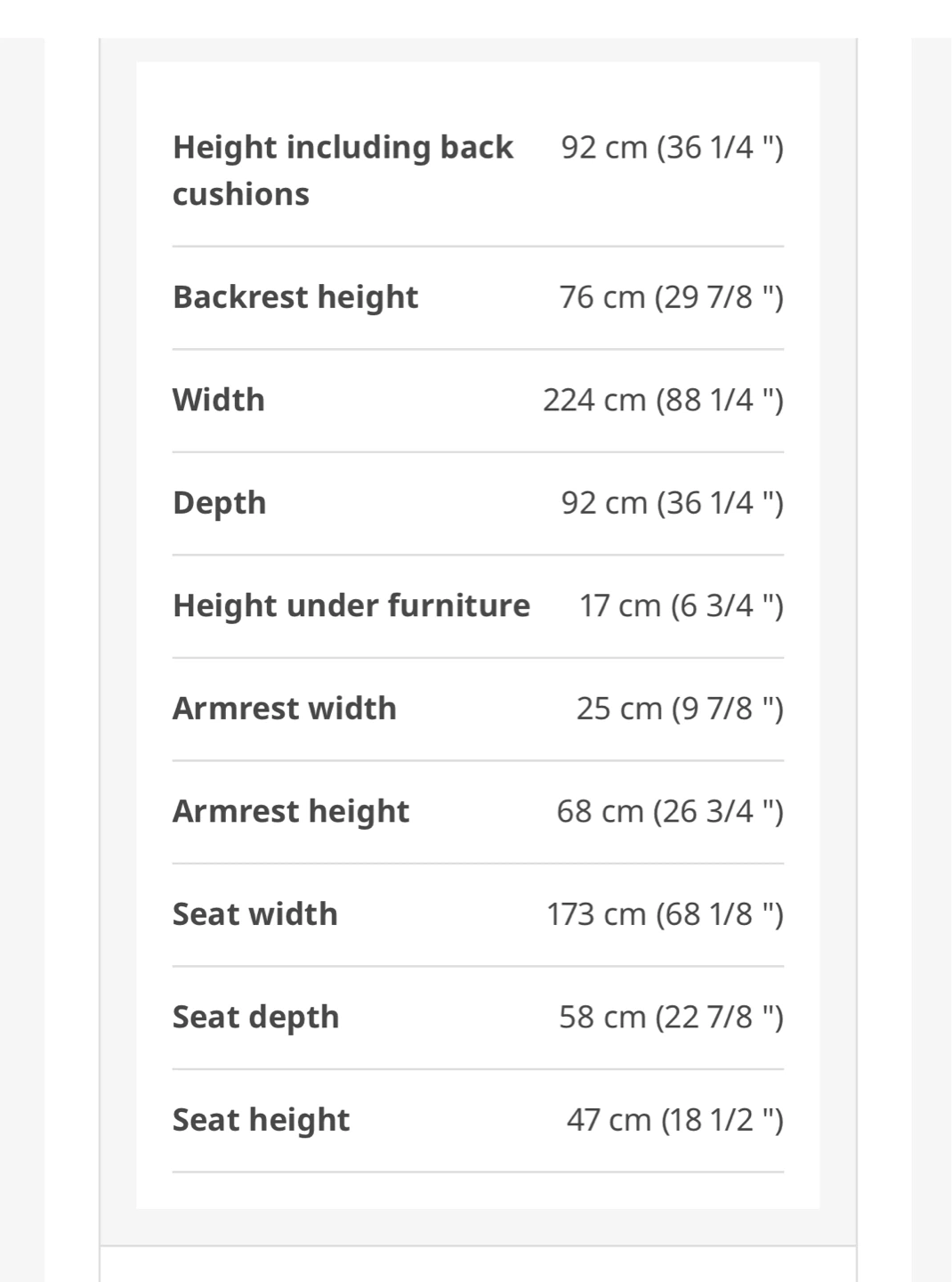 IKEA UPPLAND Sofa, Hakebo dark gray cover - photo 3
