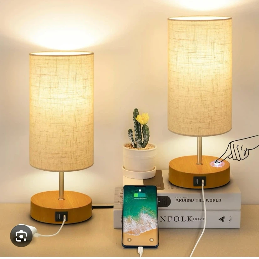 New Touch Control Table Lamps with USB Ports
