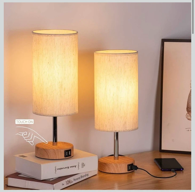 New Touch Control Table Lamps with USB Ports - photo 3