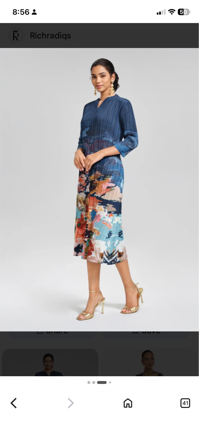 Rich Radiqs Pleated Floral Dress - photo 2