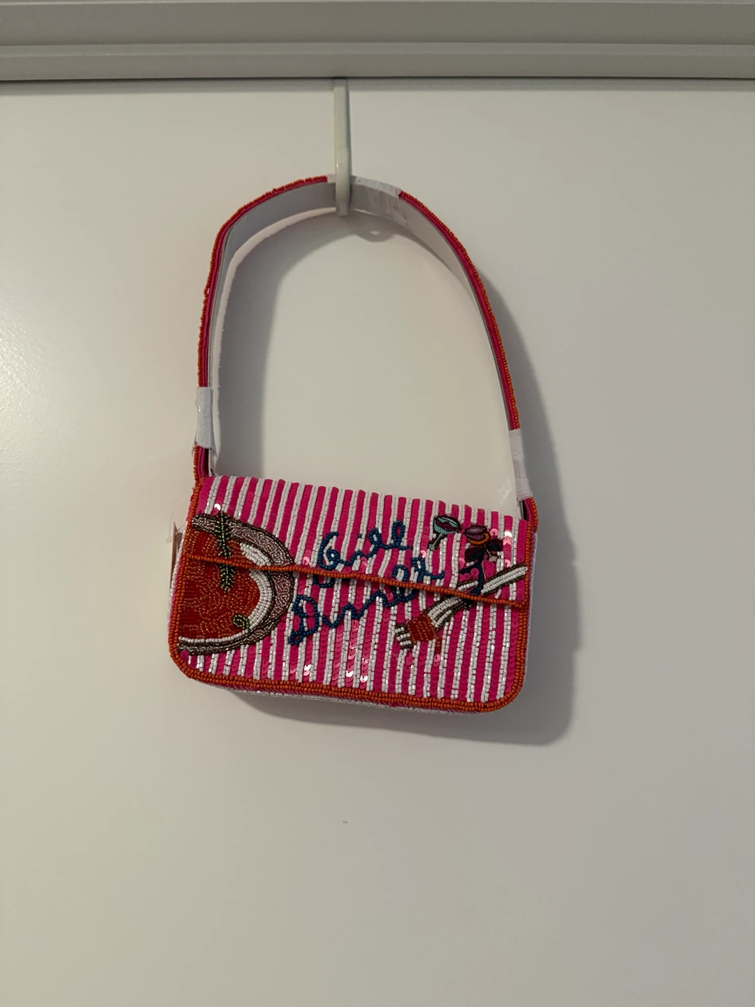 BNWT - Anthropologie « Girl Dinner" Hand-Beaded Shoulder Bag