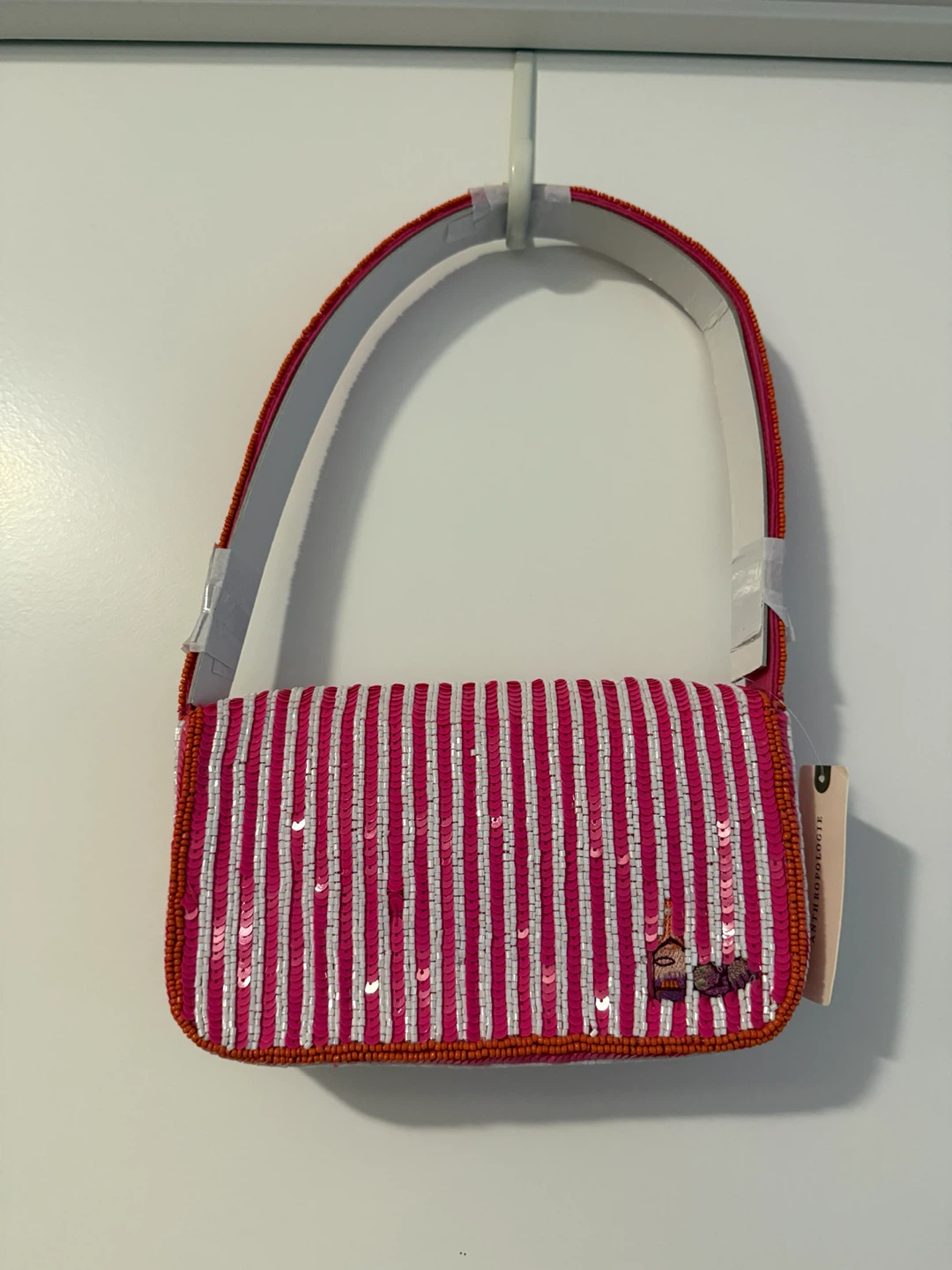 BNWT - Anthropologie « Girl Dinner" Hand-Beaded Shoulder Bag - photo 3