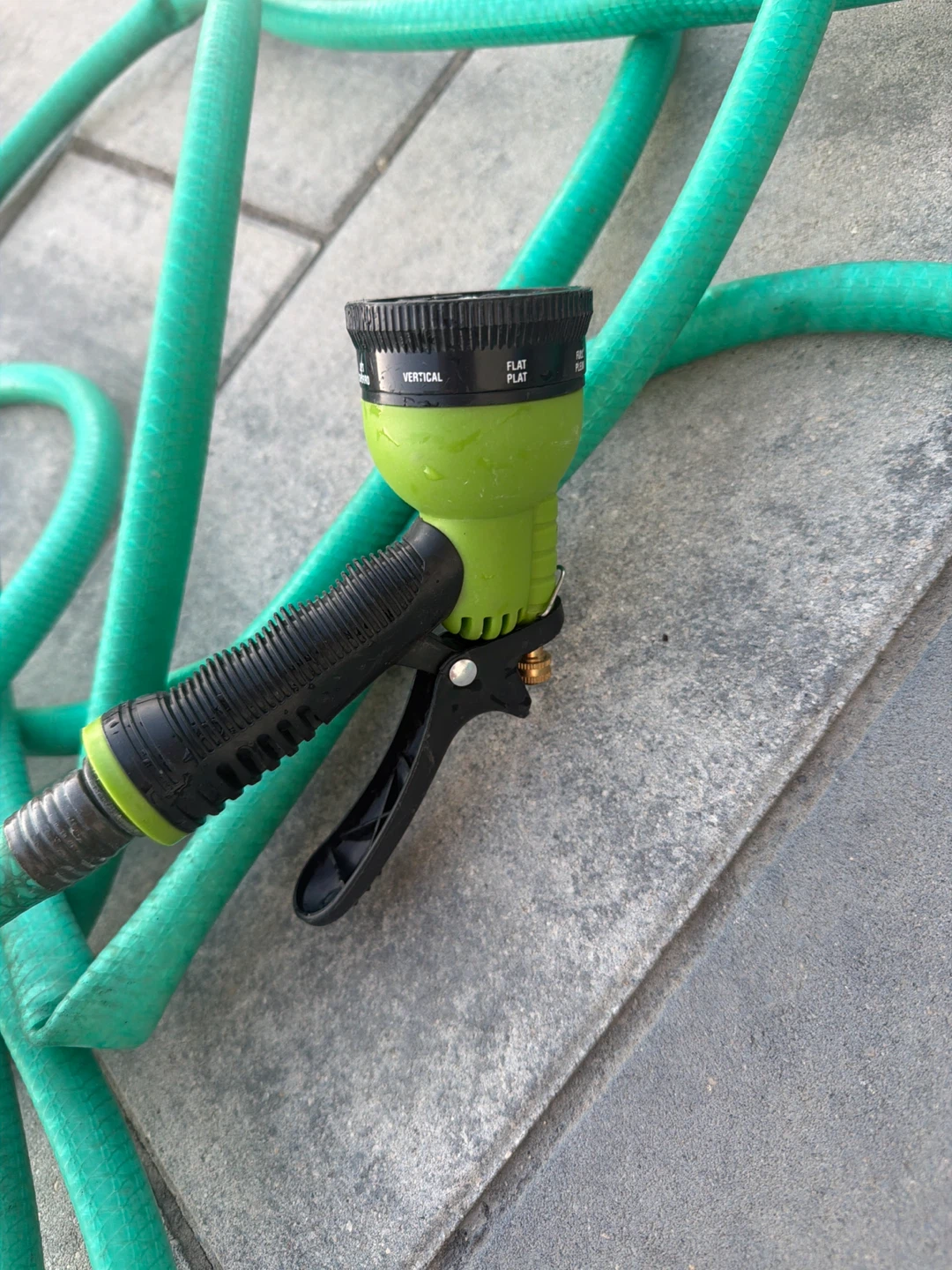 Green Garden Hose with Spray Nozzle - photo 2