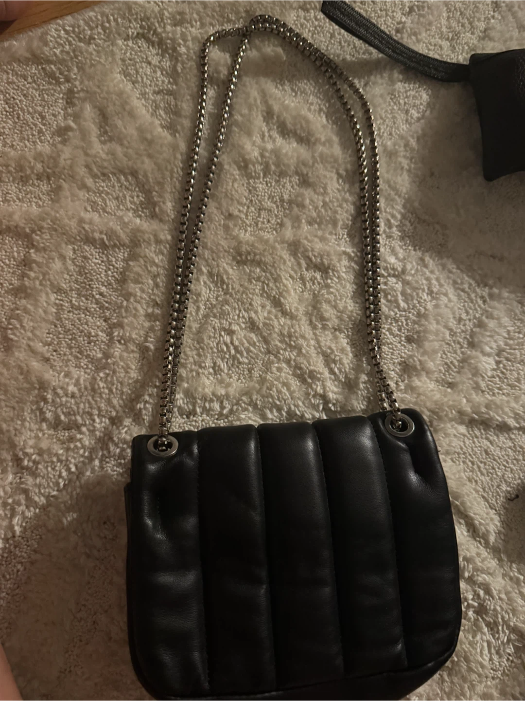 Bershka Black Quilted Leather Shoulder Bag - photo 2