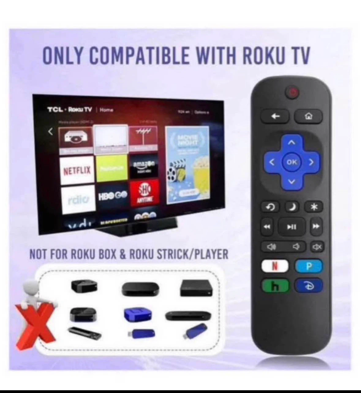 Roku replacement Remote with Orange Silicone Cover - photo 2