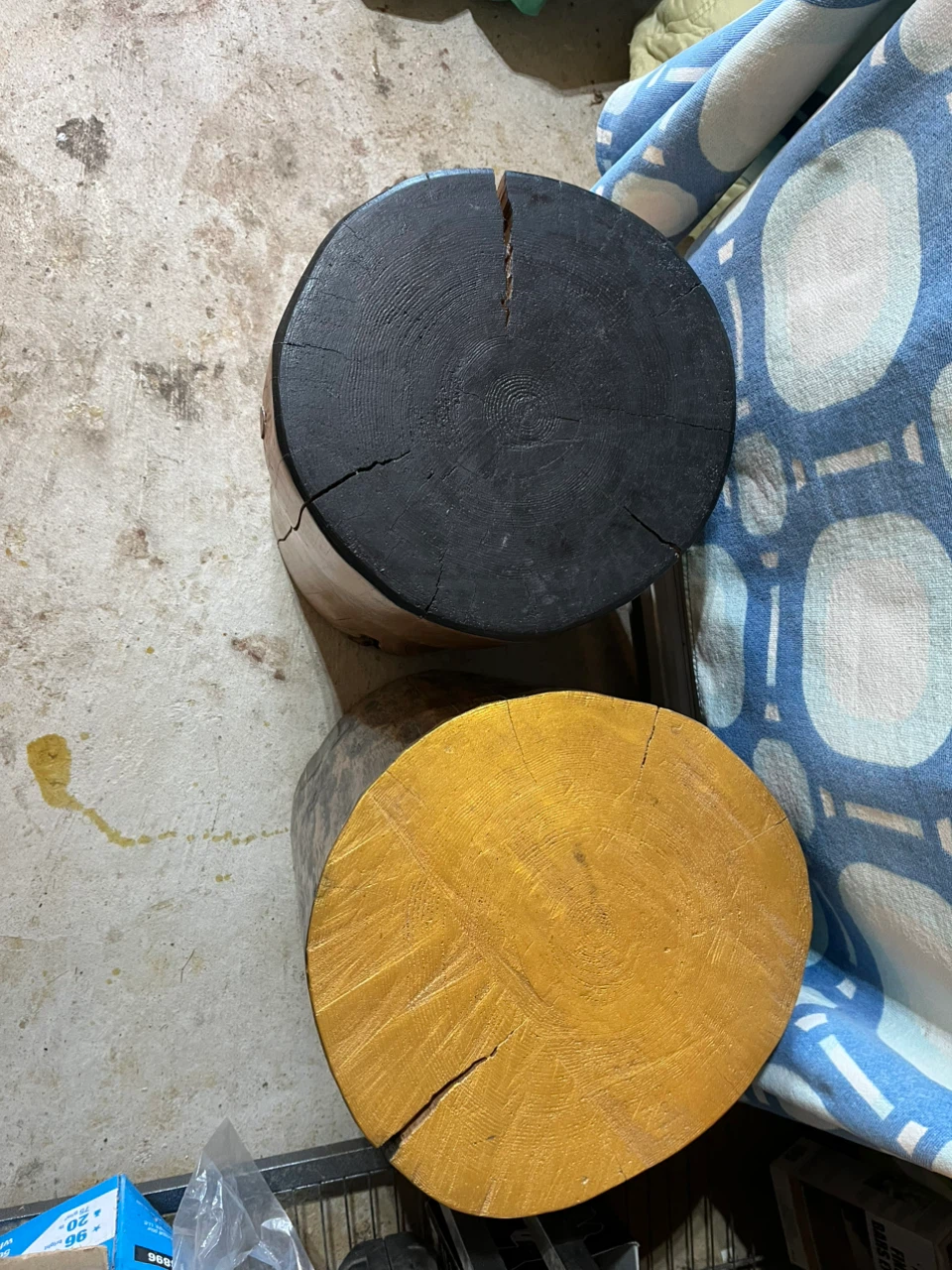 Wood stump side tables - photo 2