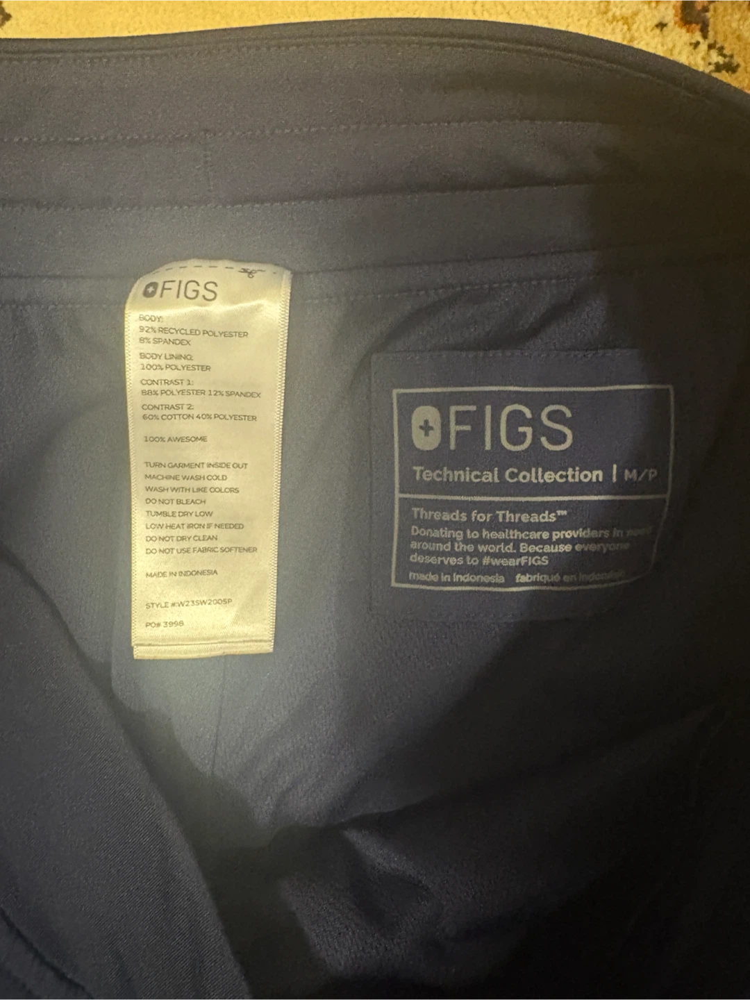 Figs Navy Zamora High Rise Jogger Scrub Pant Medium Petite - photo 2