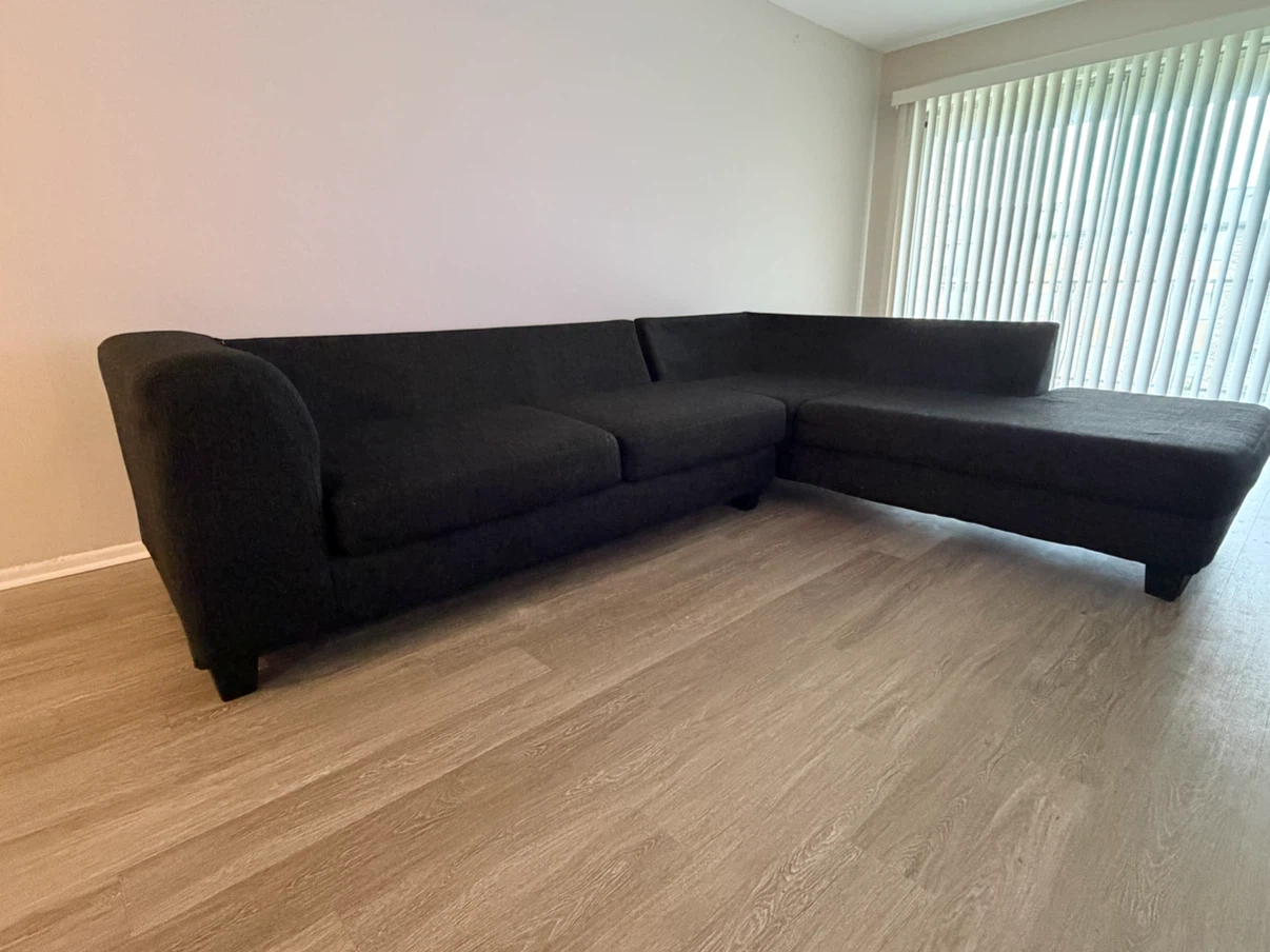 Gray Sectional Sofa with Chaise