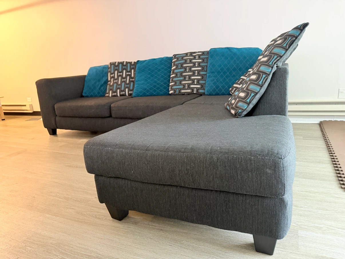Gray Sectional Sofa with Chaise - photo 3