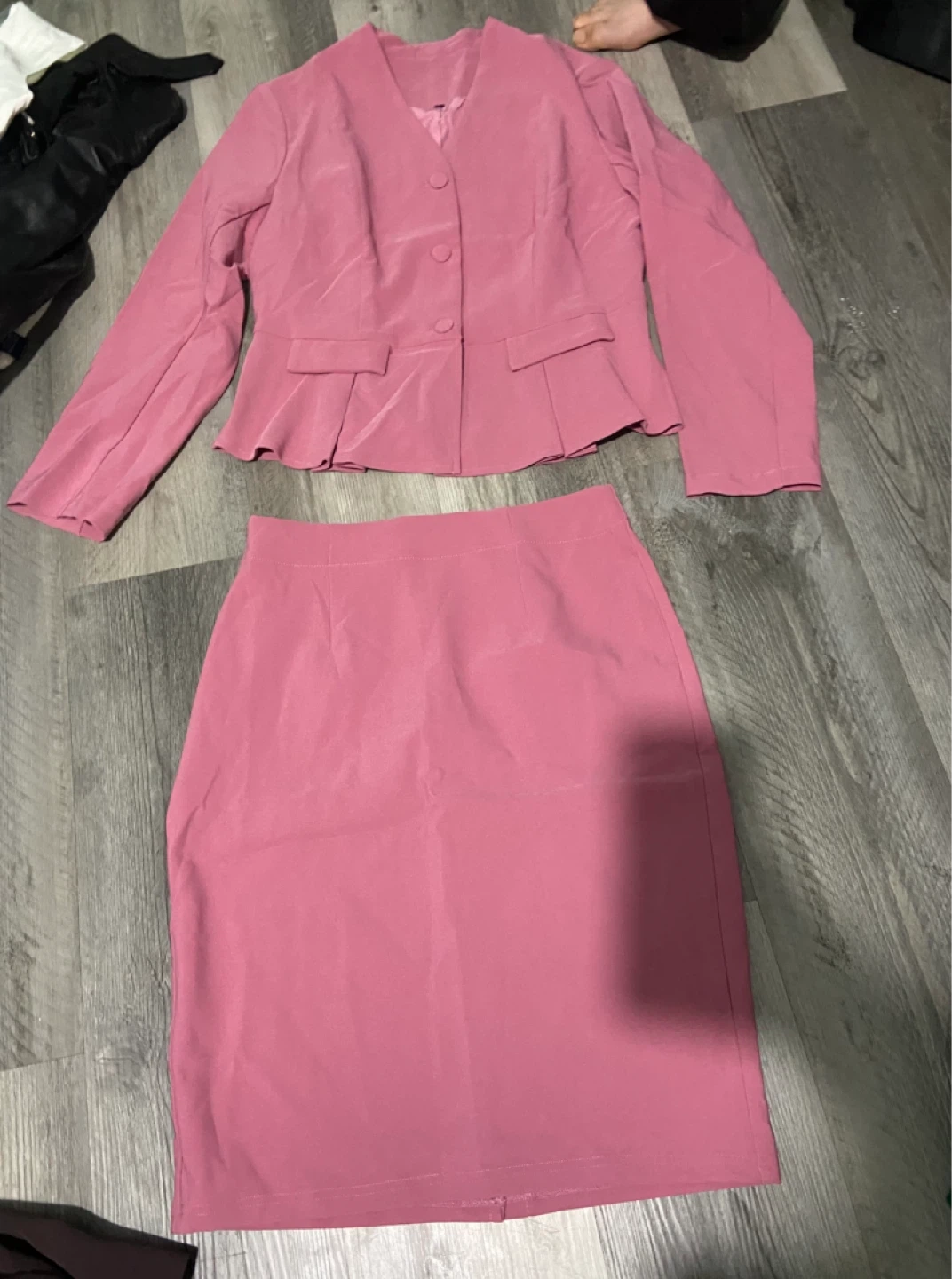 Pink Peplum Blazer and Skirt Suit - photo 3