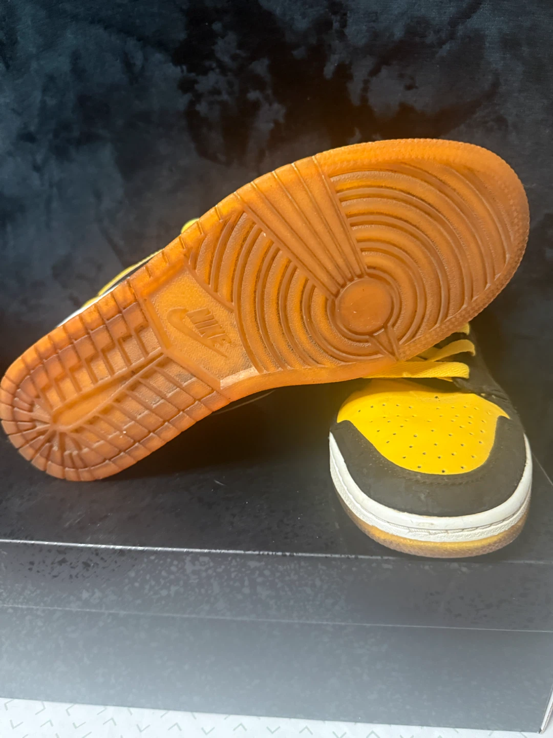 Air Jordan 1 Mid Yellow Black Sneakers - photo 4