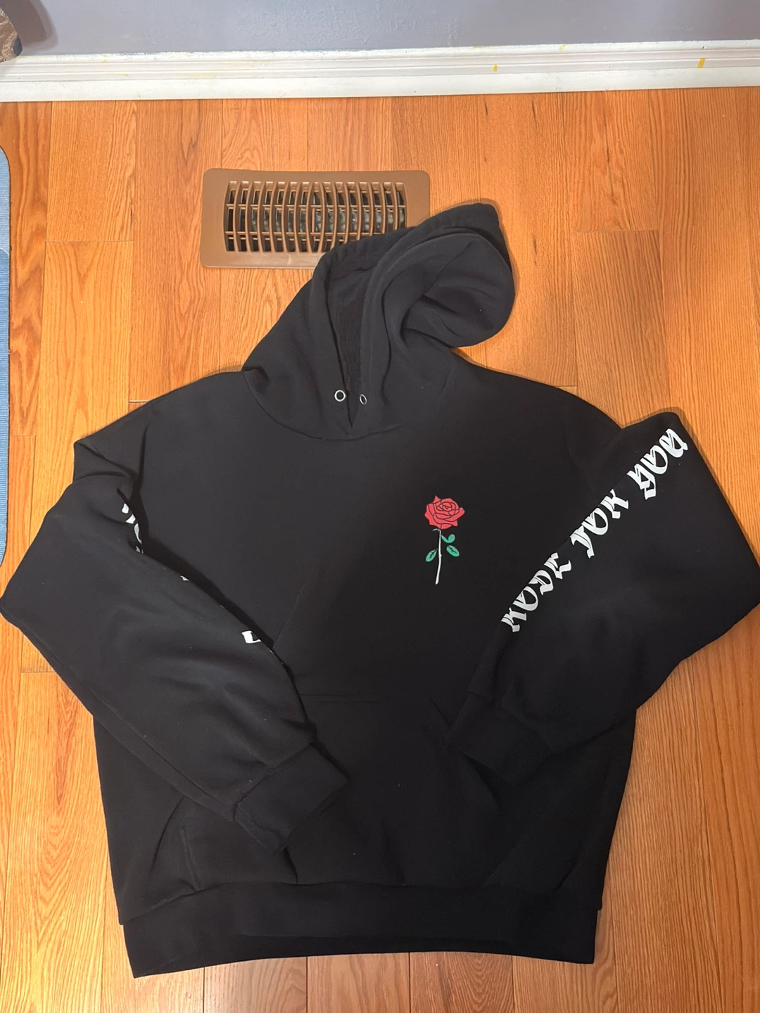 Black Rose Hoodie - Size L