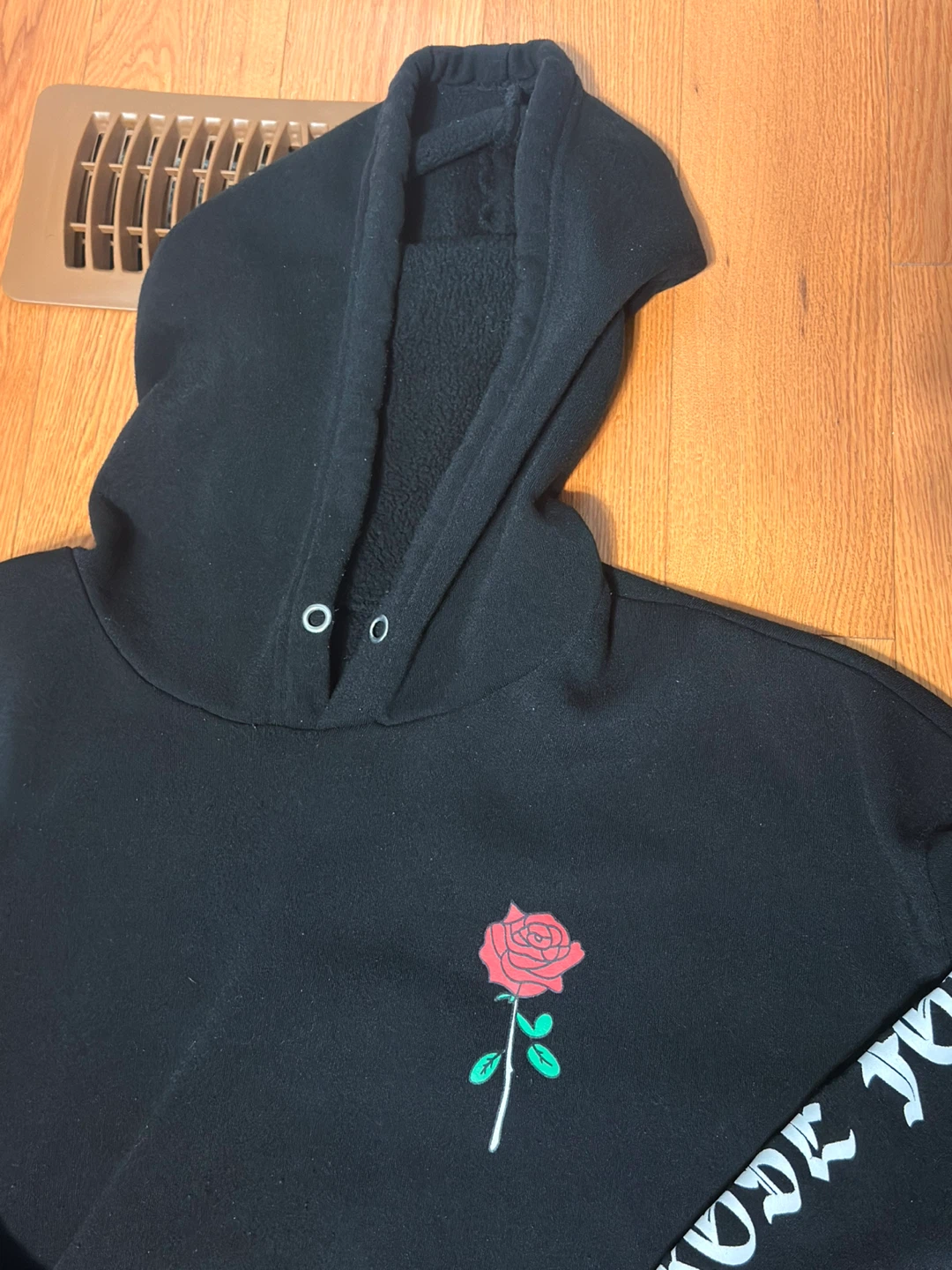 Black Rose Hoodie - Size L - photo 2