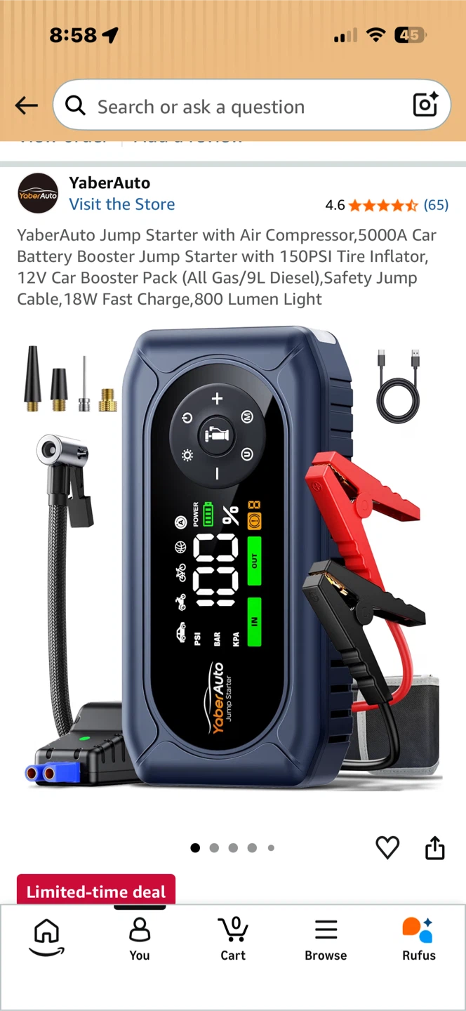 AP02 Car Jump Starter with Air Compressor - photo 3