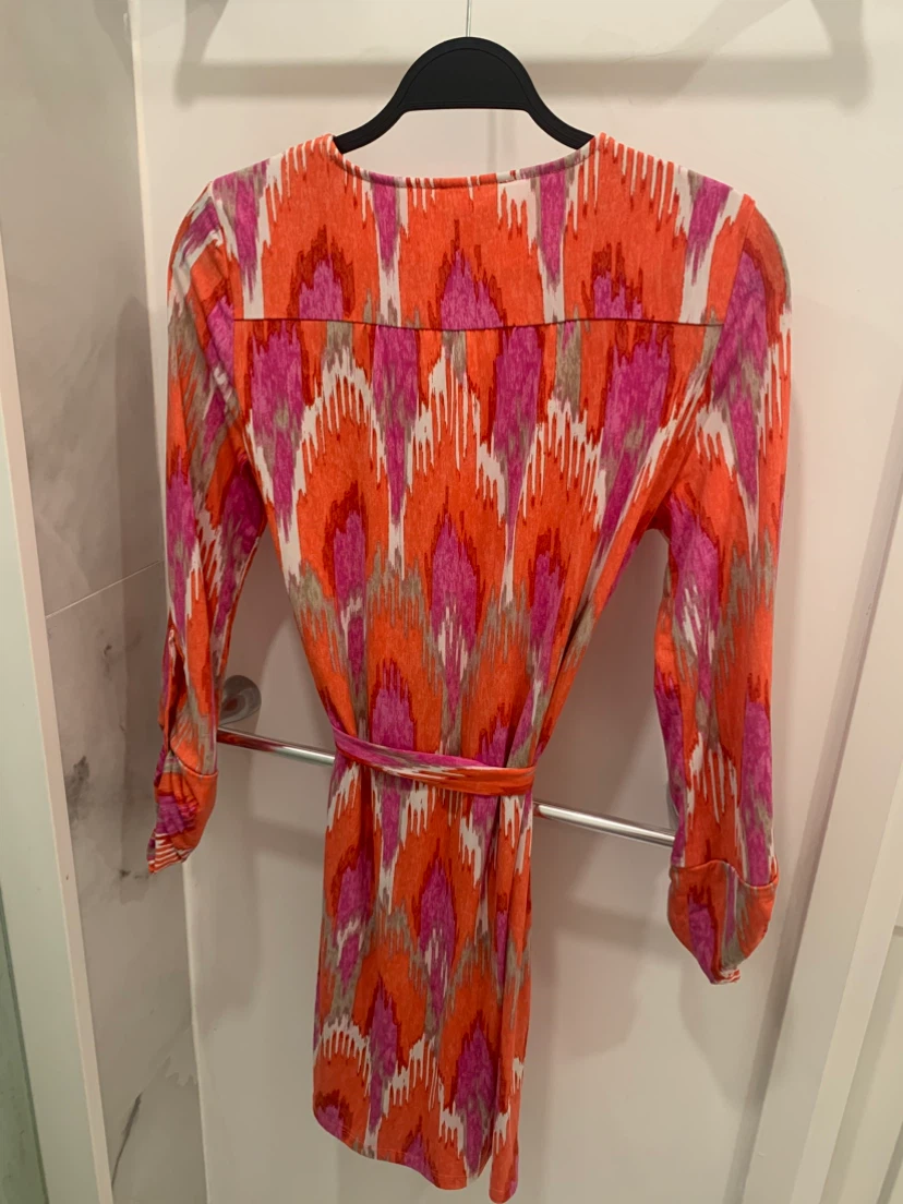 🩷🧡 Michael Kors Orange Pink Ikat Print Dress Size M 🩷🧡 - photo 3
