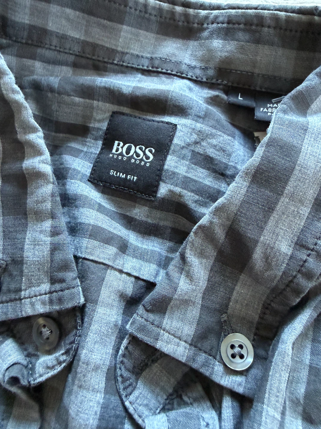 BOSS Hugo Boss Slim Fit Gingham Dress Shirt