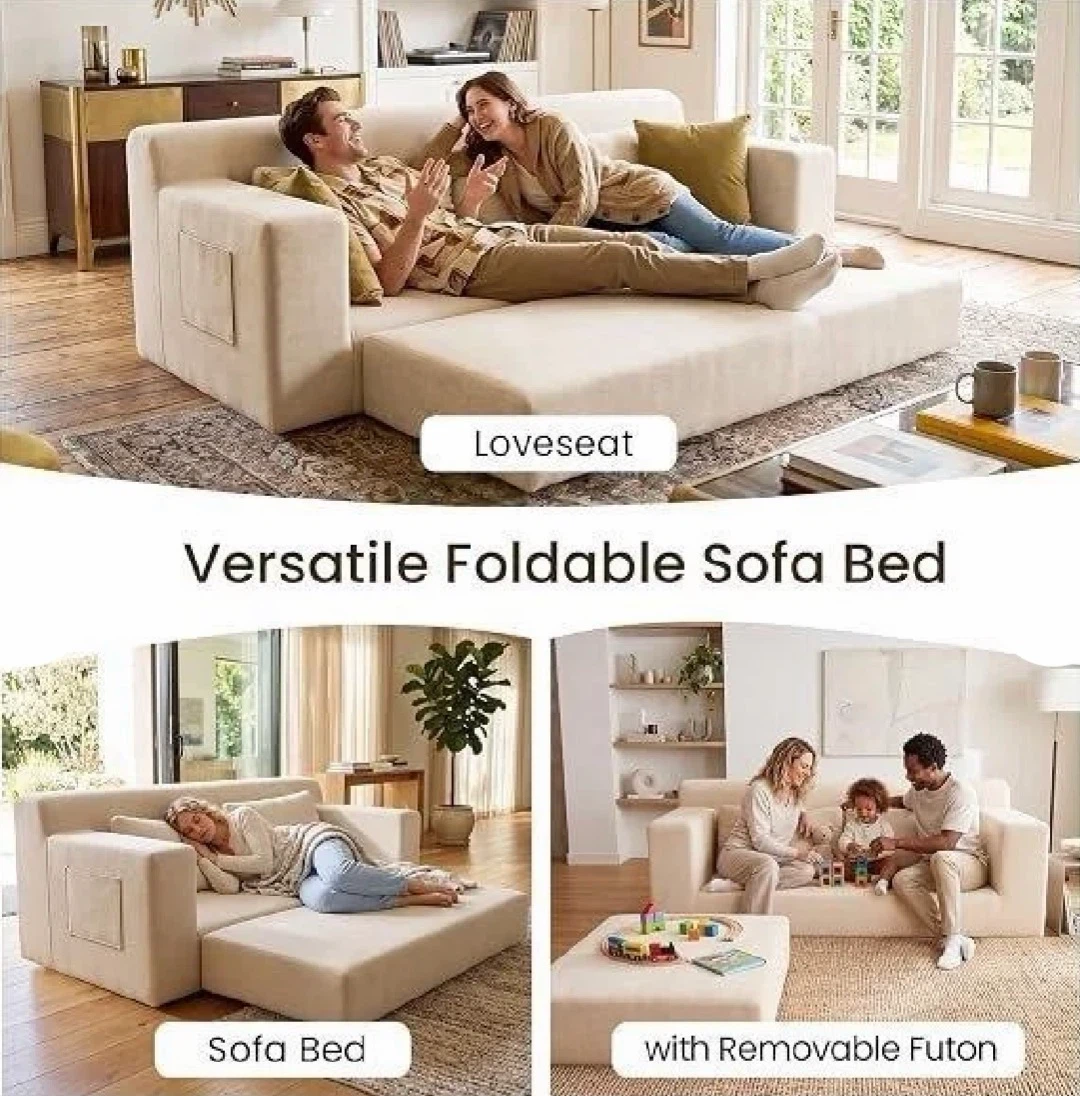 Versatile Foldable Sofa Bed Loveseat - photo 3