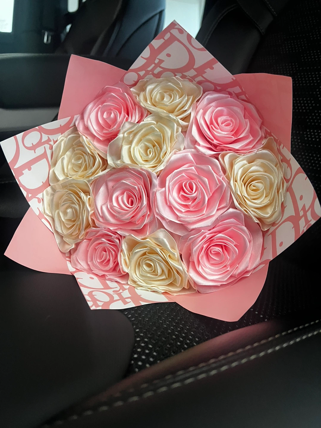 12 count pink and beige bouquet - photo 2