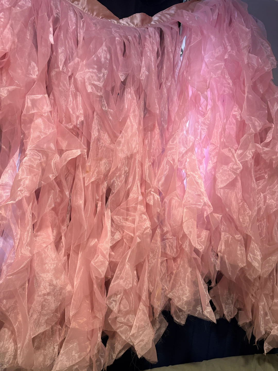 Pink Ruffled Organza decoration Skirt
