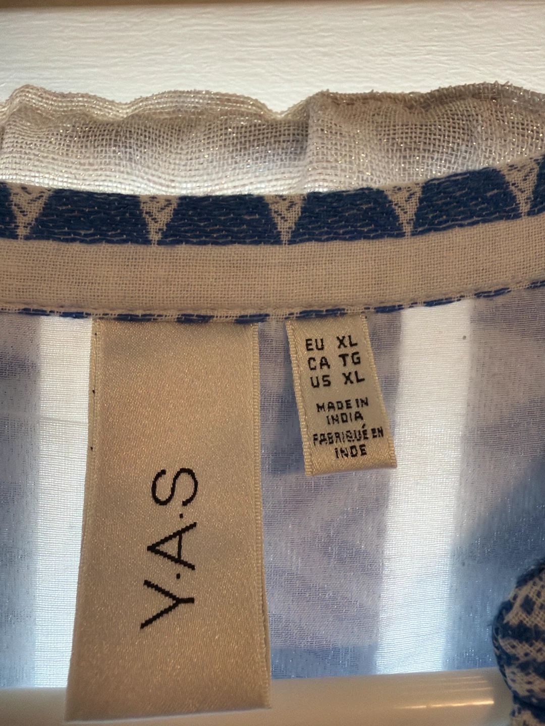 V.A.S. Maxi Dress - Blue & White Print - XL - photo 2