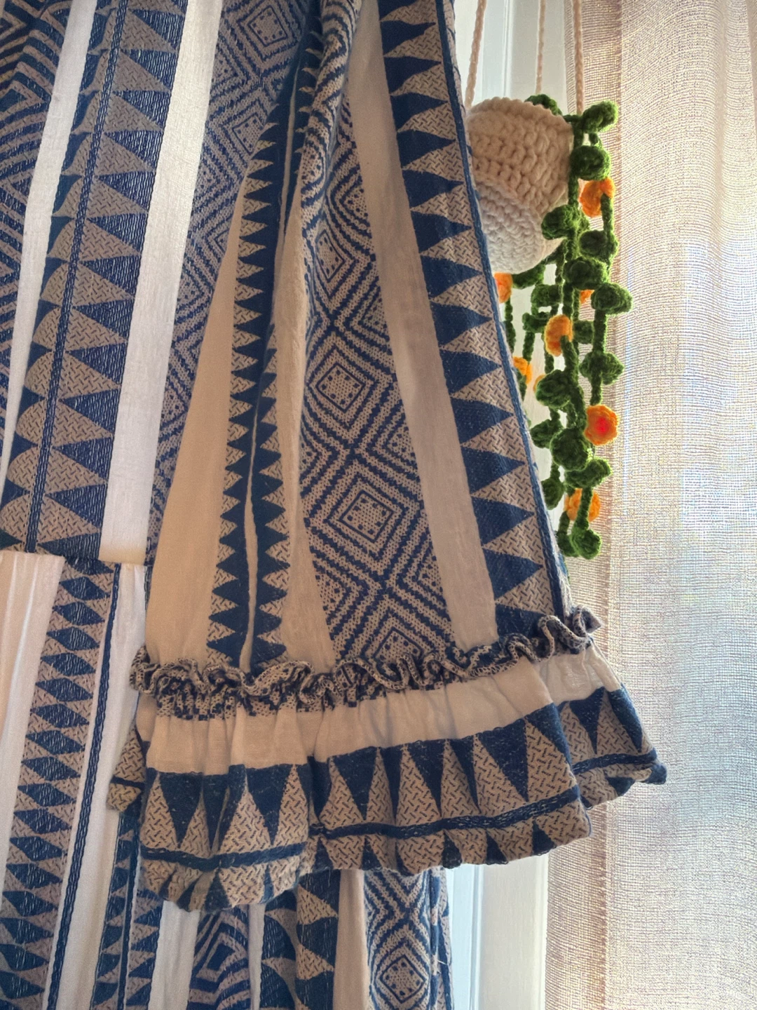 V.A.S. Maxi Dress - Blue & White Print - XL - photo 3