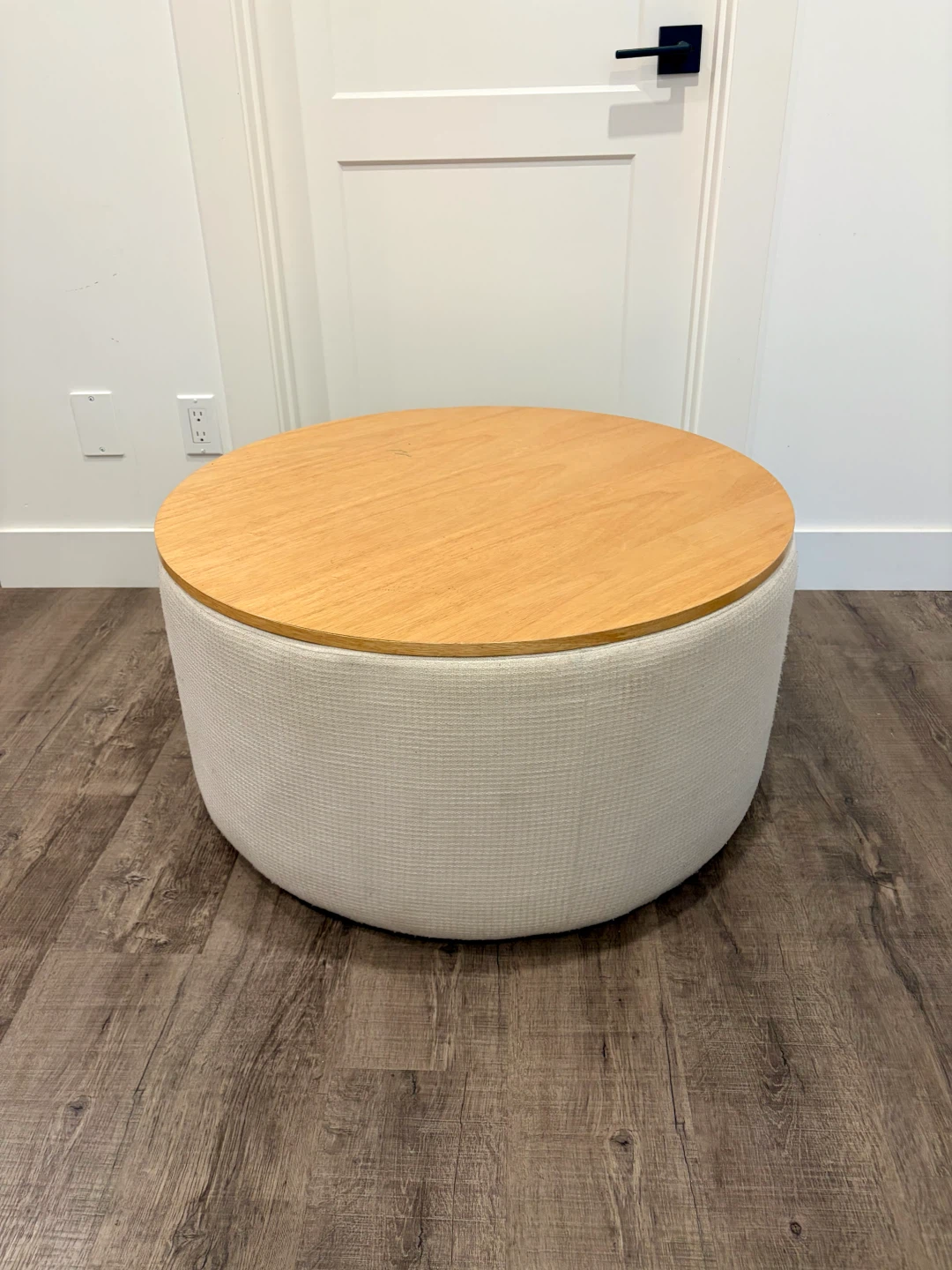 Storage with Wood Grain Top,  diameter 80 cm