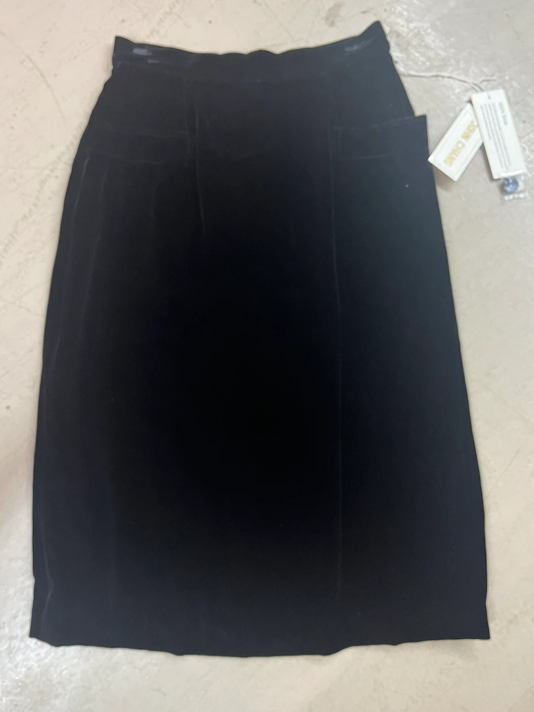 JOHN CHANG Black Velvet Skirt - Size 10