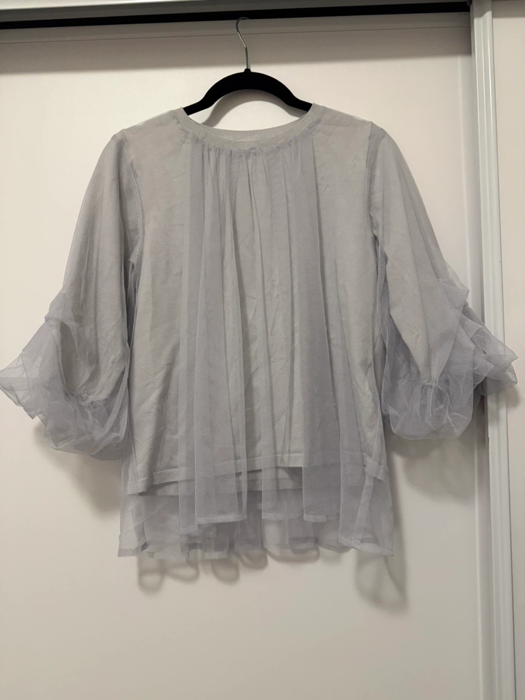 Japenese Blue Tulle Overlay Top Size S