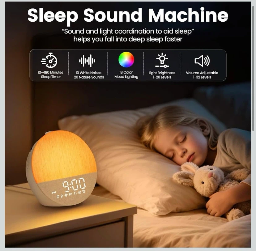 New Sunrise Alarm Clock: Natural Wake Up Light, White Noise - photo 2