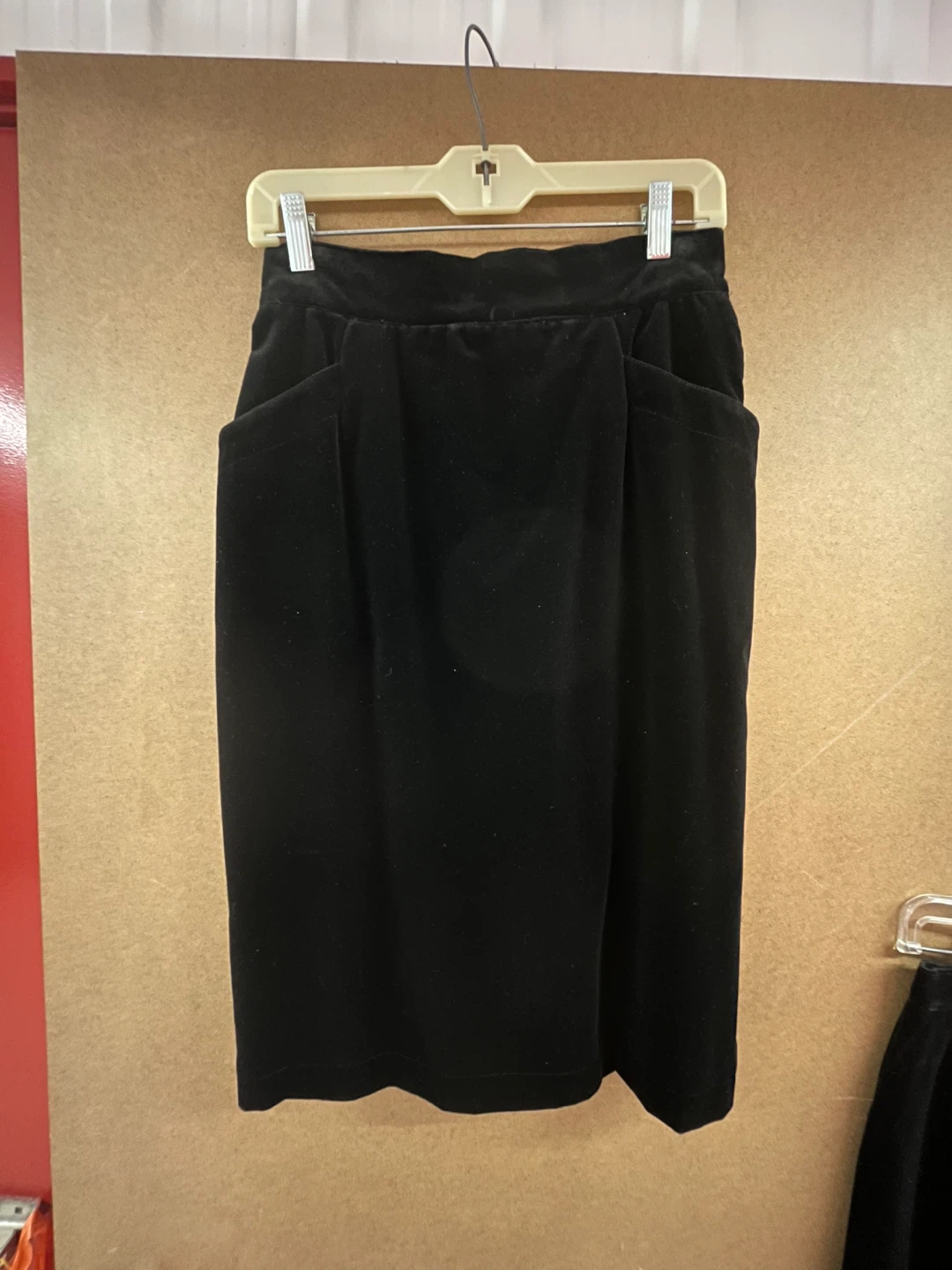 Black  Midi Skirt with Pleated Detail