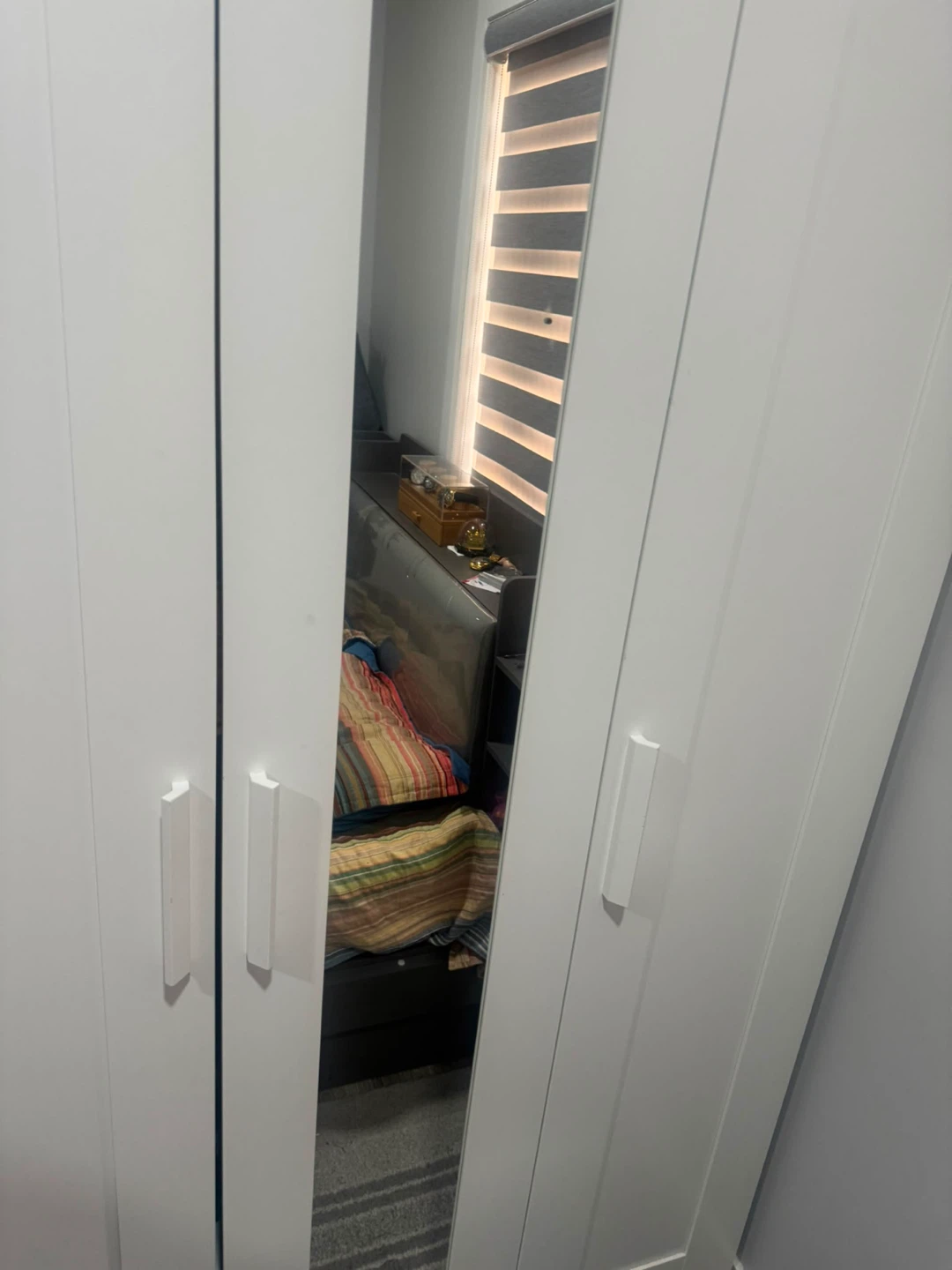 White Wardrobe with Mirrored Doors - photo 3