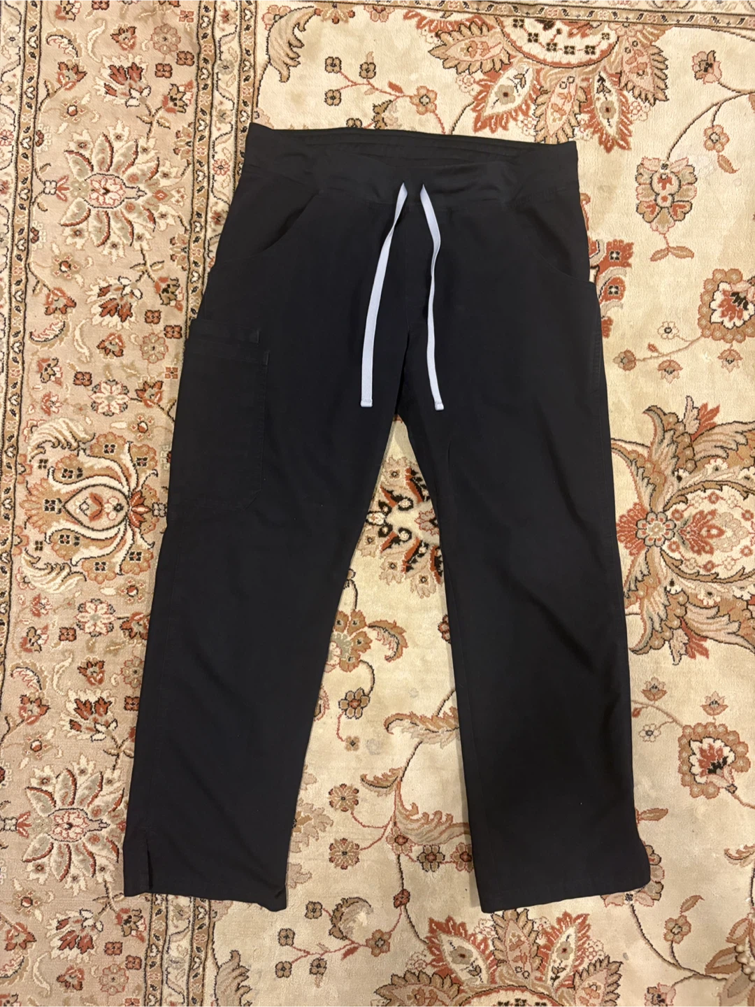 Figs Black Kade Straight Leg Scrub Pants Medium Petite