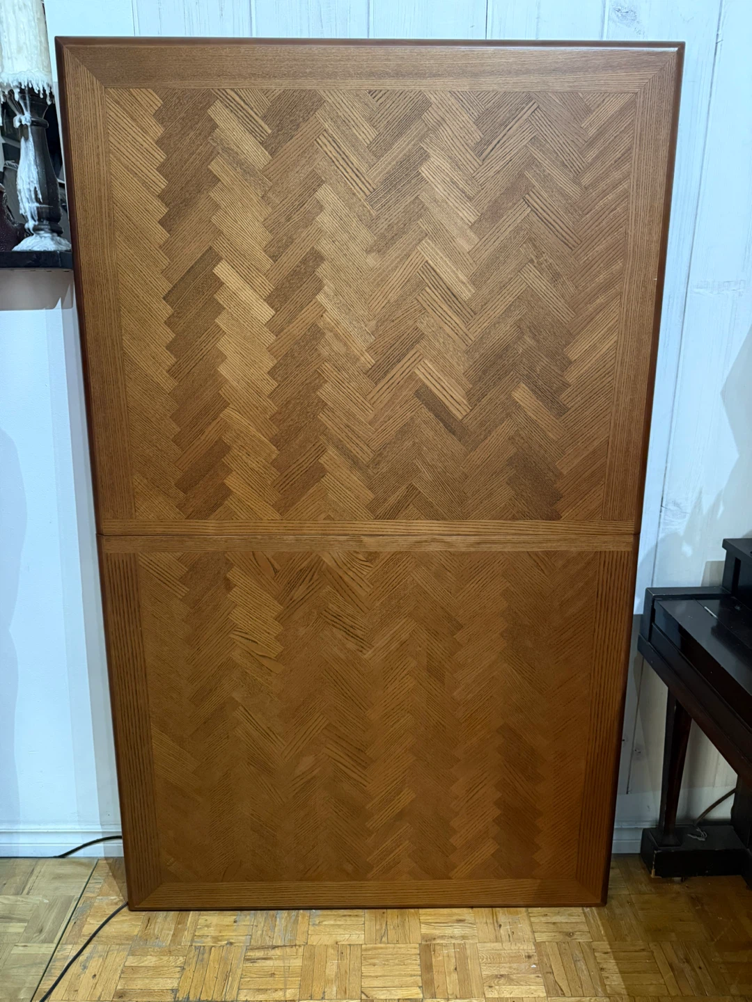 Solid oak dining table and 6 chairs - photo 2