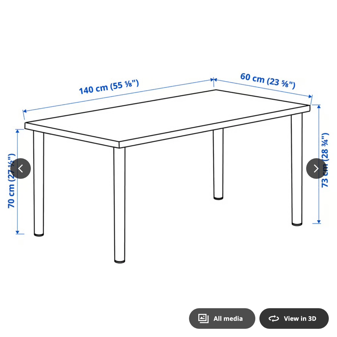 IKEA White Desk - photo 3