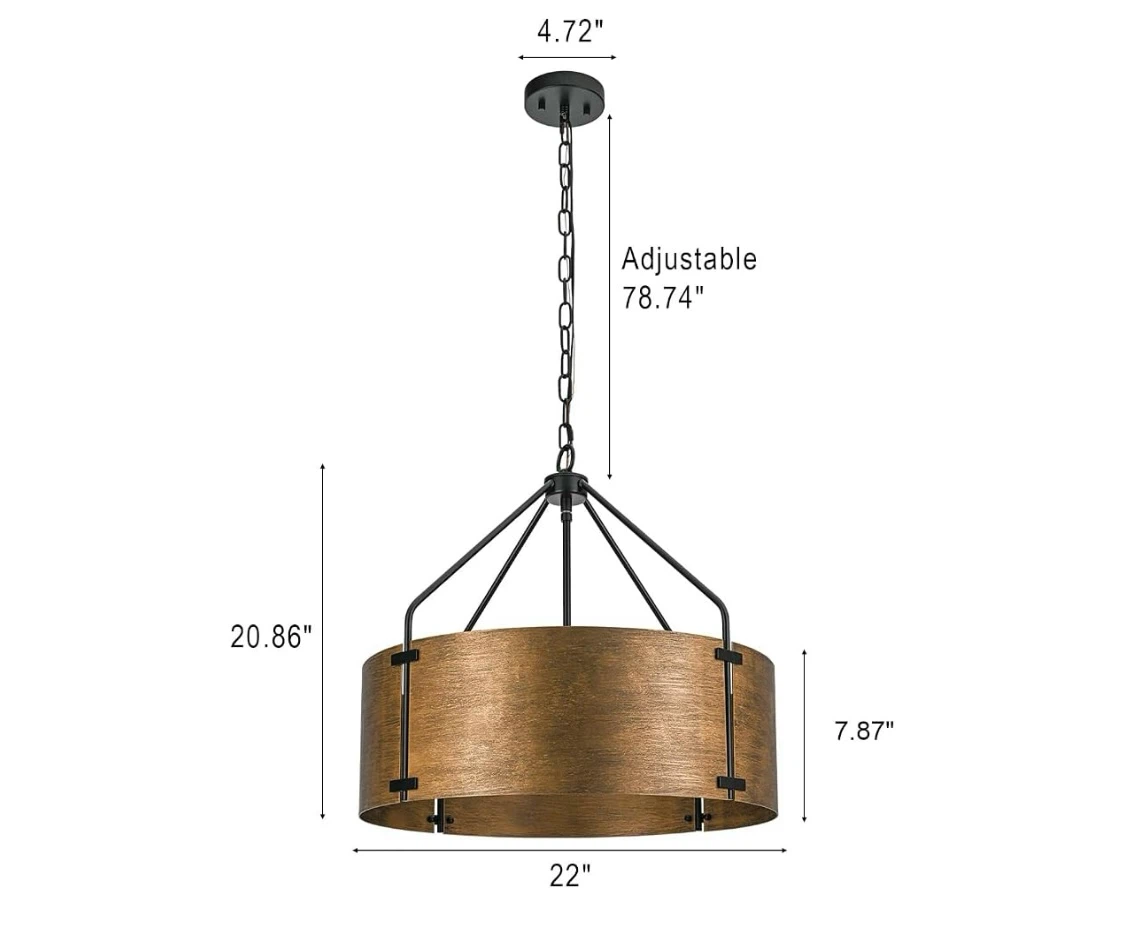 Drum Pendant Light Fixture - photo 3