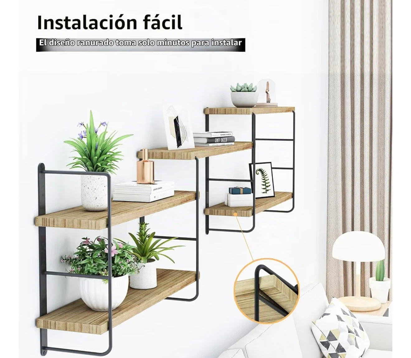 Industrial-Style Wall Shelf – Modern & Decorative ✨ - photo 4