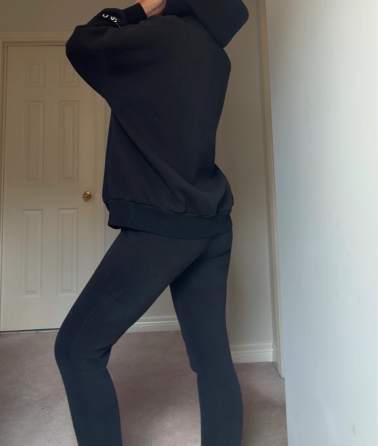Black RESISTO Zip-Up Hoodie and Sweatpants Set - photo 5