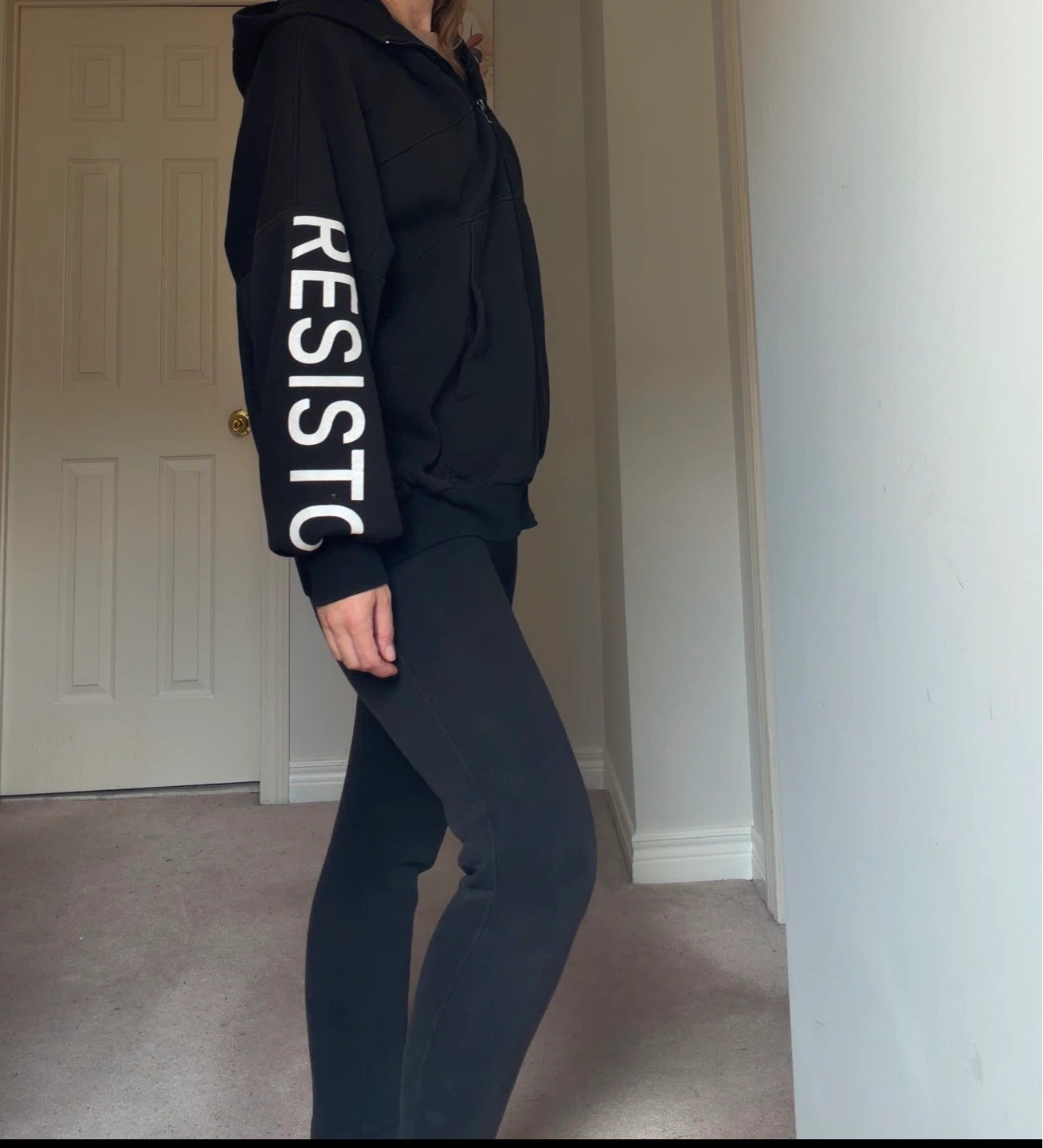 Black RESISTO Zip-Up Hoodie and Sweatpants Set - photo 3
