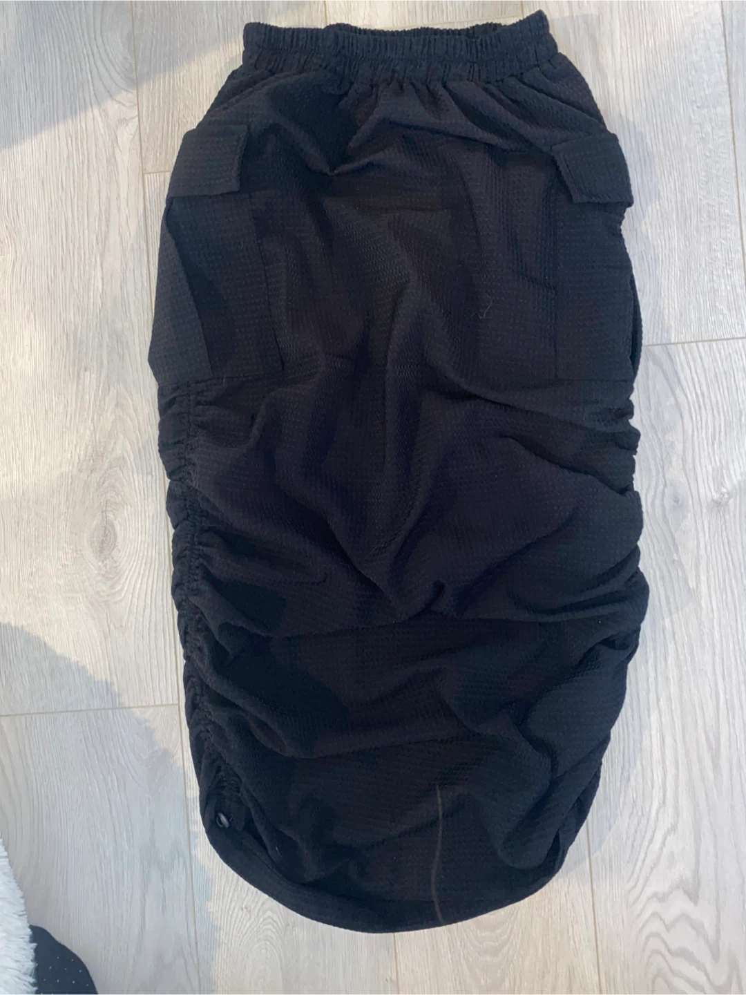 SHEIN BAE Black Ruched Cargo Skirt