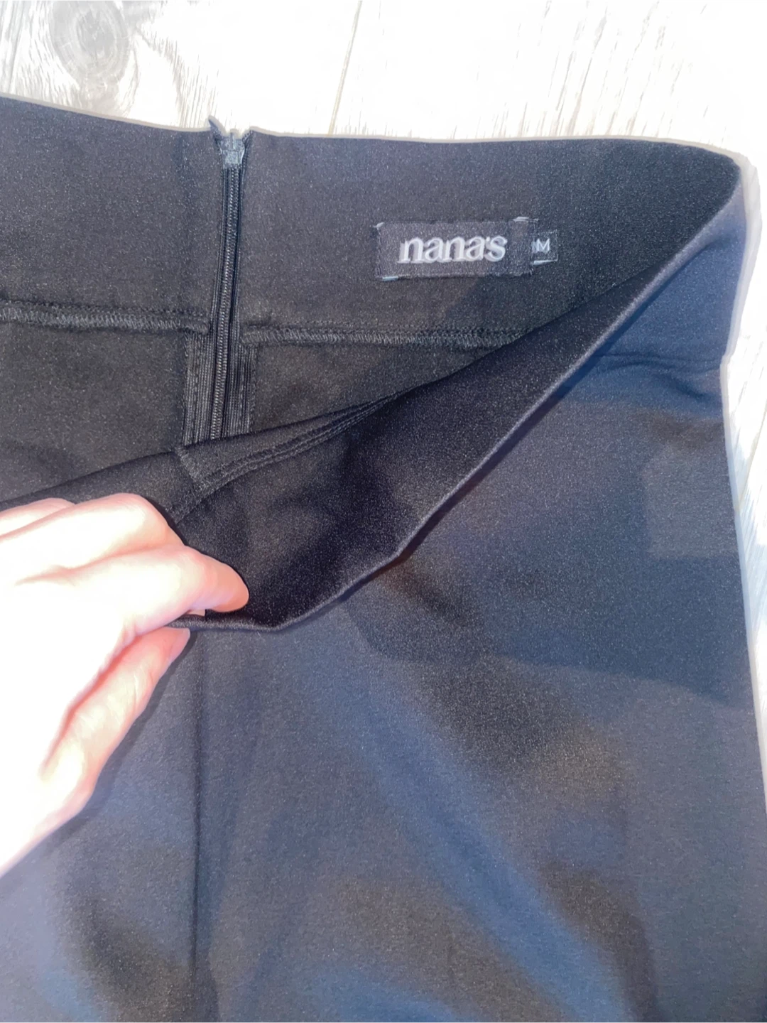 Nanas Black Wide Leg Pants Size M - photo 3